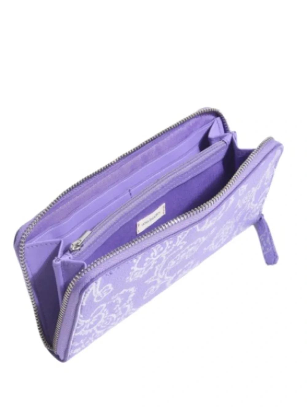 NWT Vera Bradley Faux Leather Continental Zip-Around Wallet Purple Floral